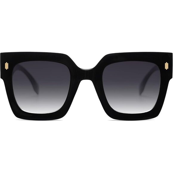 Women's Vintage Oversized Square Sunglasses Luxury Sun Glasses UV400 Protection